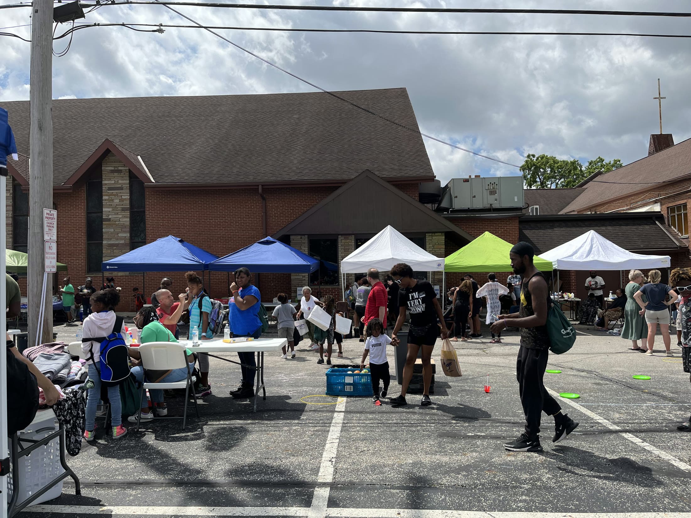 Community members gathered at a BridgePoint health outreach event